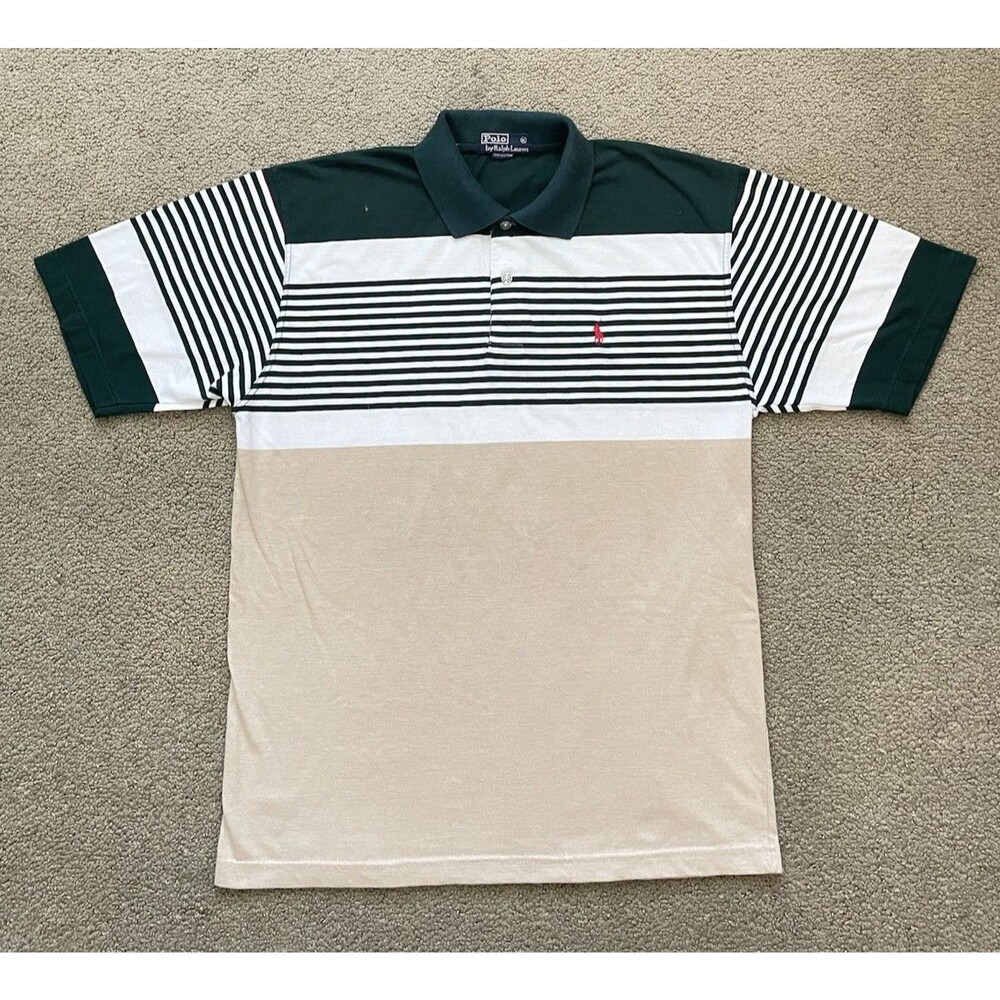 Vintage Polo Ralph Lauren Polo Shirt Mens XL 80s 90s Colorblock Pony